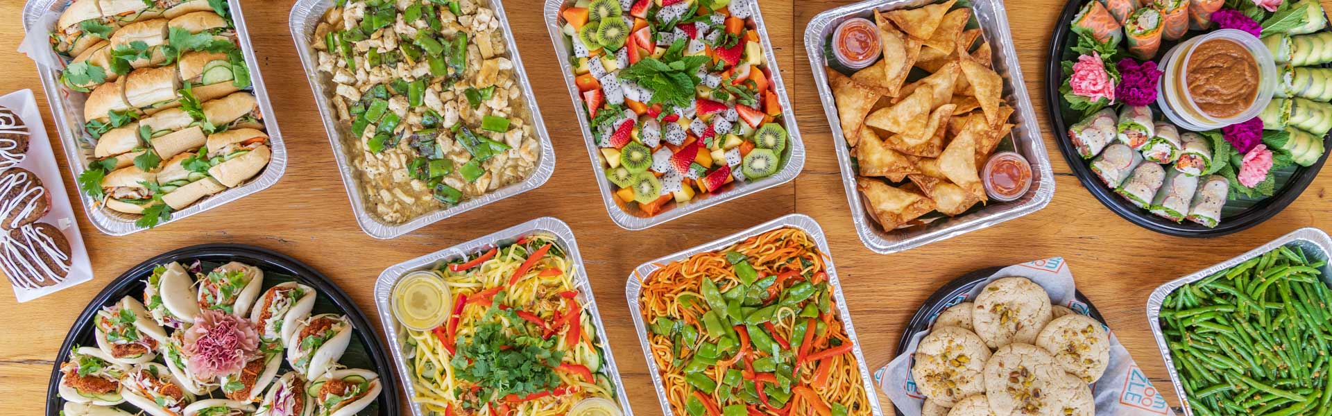 Professional taco bar catering setup from a local Tampa restaurant